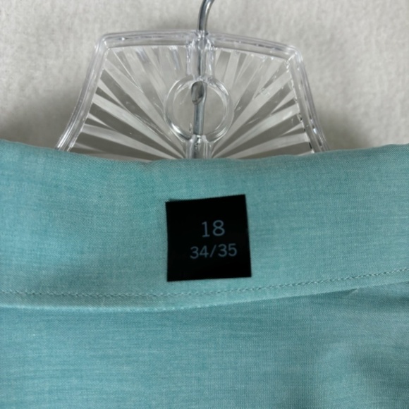 Men’s Marc Anthony Slim Fit Long Sleeve Dress Shirt in Teal Green 18-34/35 - Picture 9 of 13